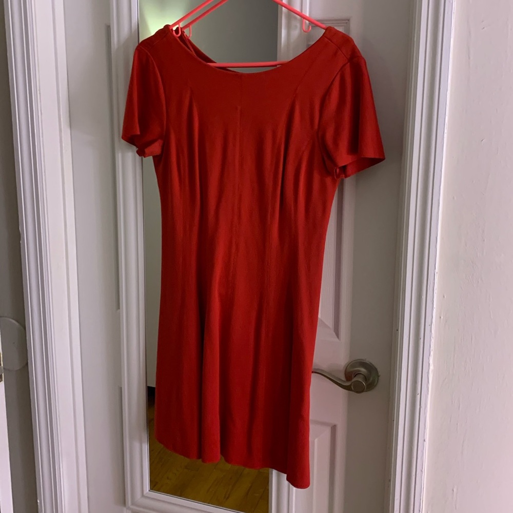 Banana Republic Red Dress with Gold Zipper